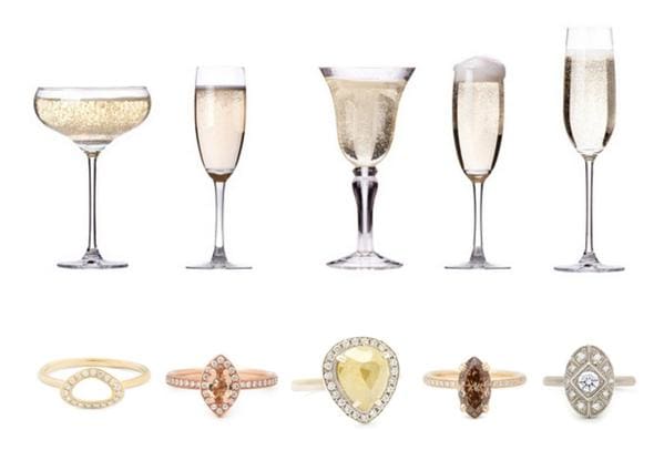 champagne and diamonds happy hour