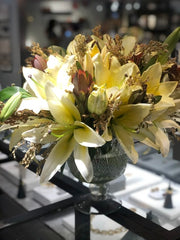 White lillies arrangement St. Louis tony montano