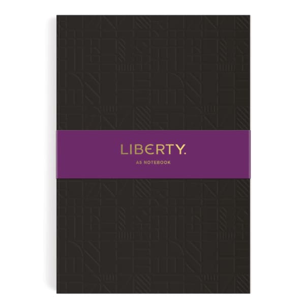 Liberty Black Tudor A5 Embossed Journal - Home & Gift